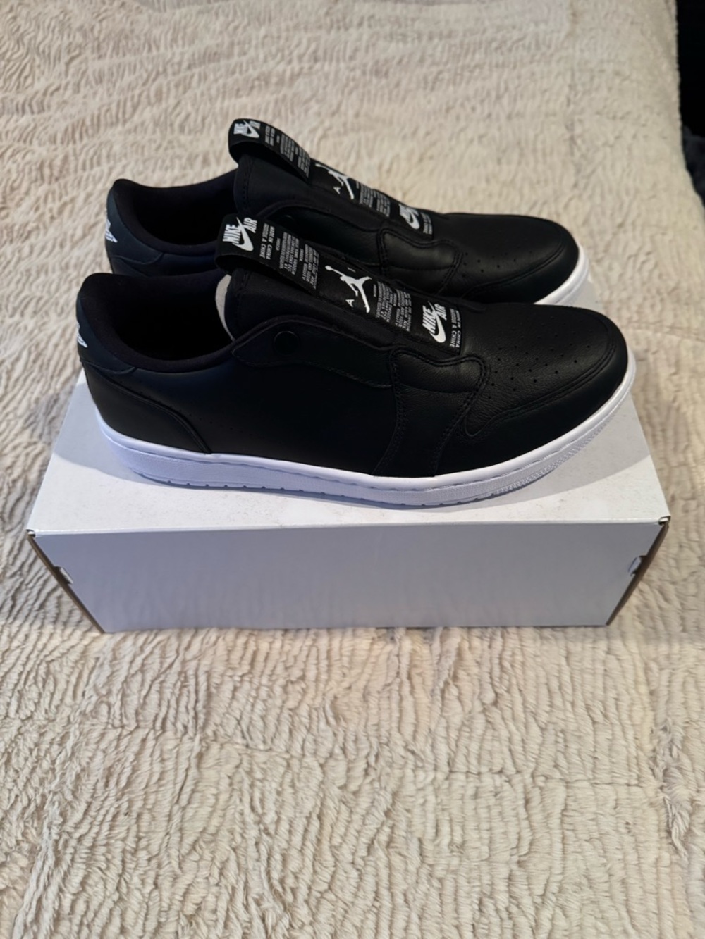 Jordan Black and White Low-Top Sneakers